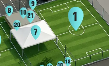 Canchas 1 y 2 de fútbol 7 del club
